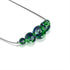Collier avec fermoir infini en verre Firefly | Argent sterling 925 | Trèfle bleu
